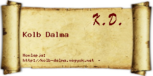 Kolb Dalma névjegykártya